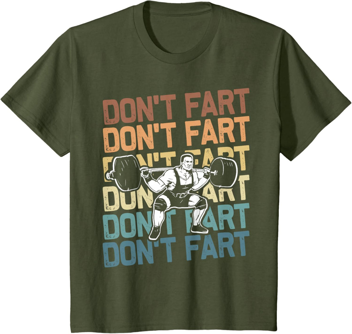 Funny Wieghtlifting Apparel for Men Women Don't Fart Lifting Weights Weightlifting Gym Fitness Workout T-Shirt, Small, Black