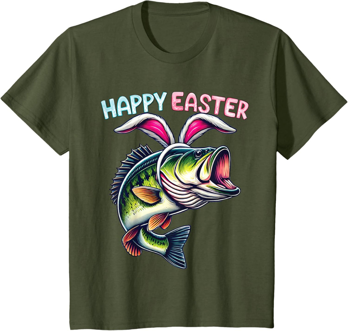 Fisherman Bunny Ears Funny Fish Easter Holiday Eggs Fishing