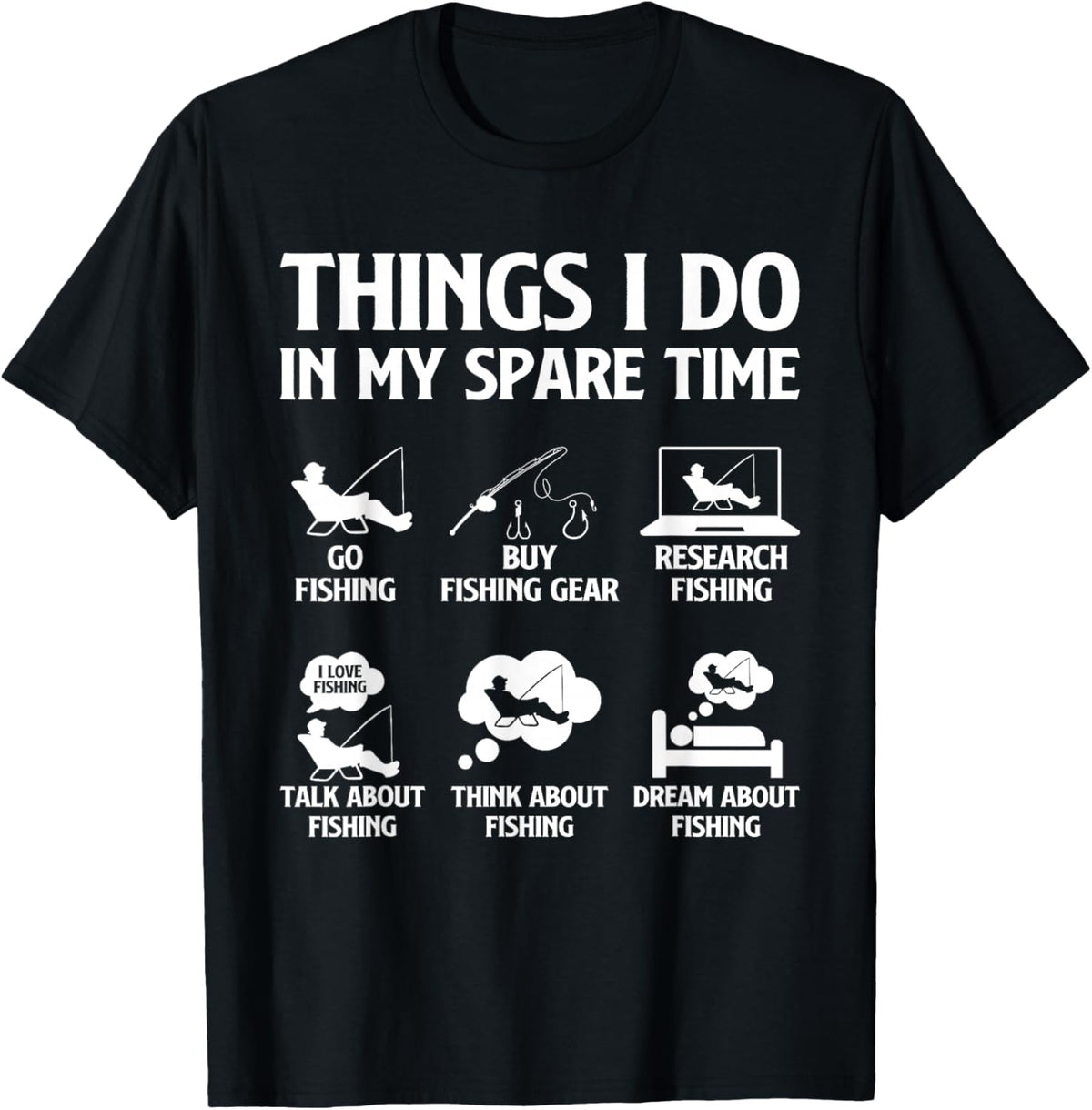 Things I Do in My Spare Time Fishing Boys Men Bass Fishing