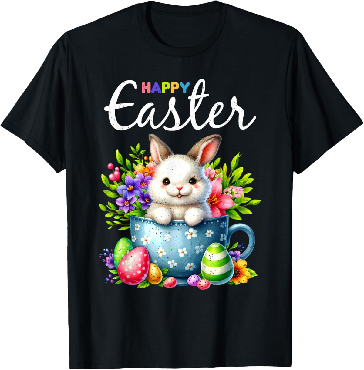 Bunny Egg Hunt Happy Easter Cute Spring Christian Holiday