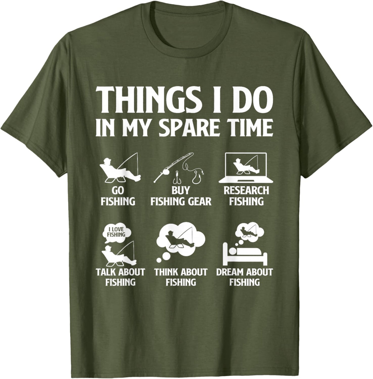 Things I Do in My Spare Time Fishing Boys Men Bass Fishing