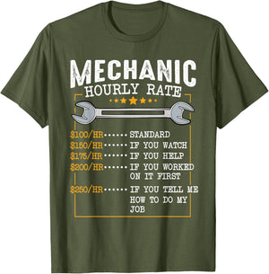 Mechanic Hourly Rate Car Mechatronics Engineer Profession Car Gift
