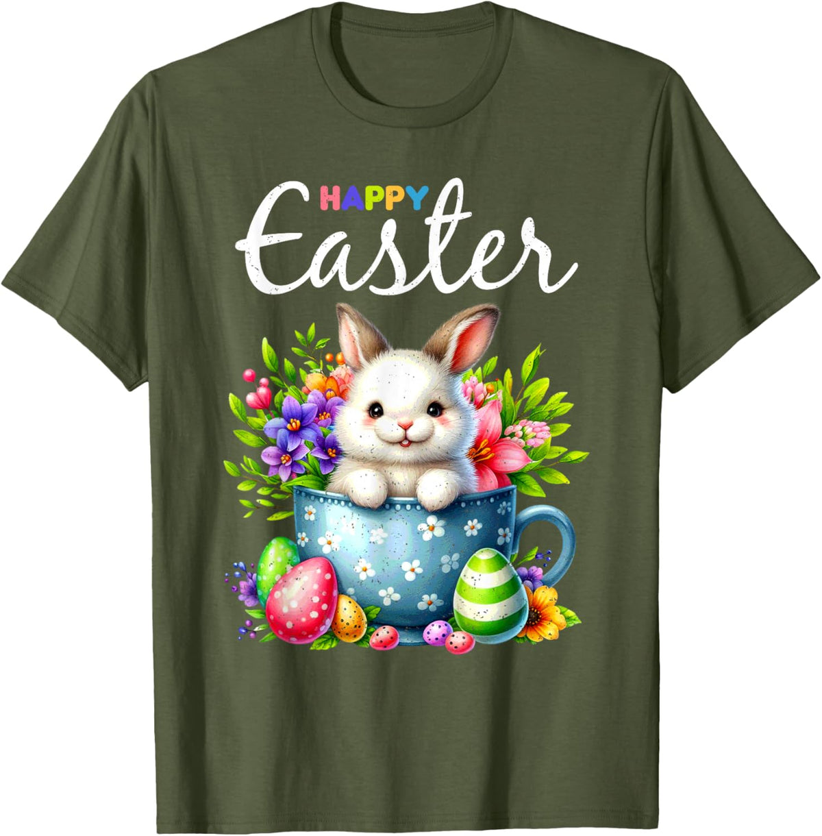 Bunny Egg Hunt Happy Easter Cute Spring Christian Holiday