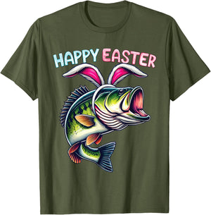 Fisherman Bunny Ears Funny Fish Easter Holiday Eggs Fishing