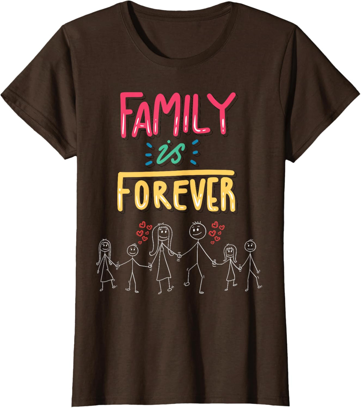 Family Is Forever - Stick Figure Design for Togetherness