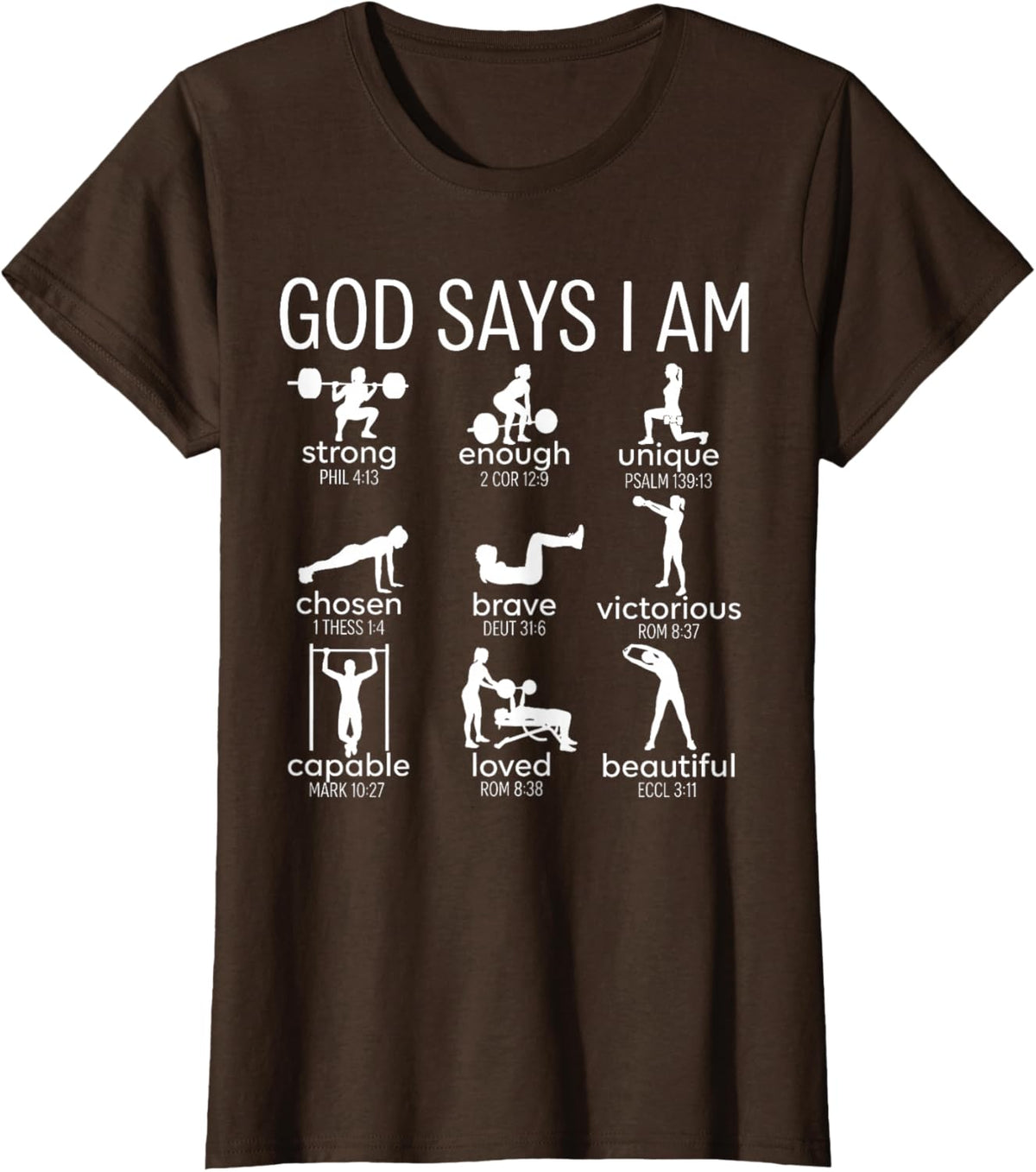 God Says I Am Christian Workout Gym Women Men