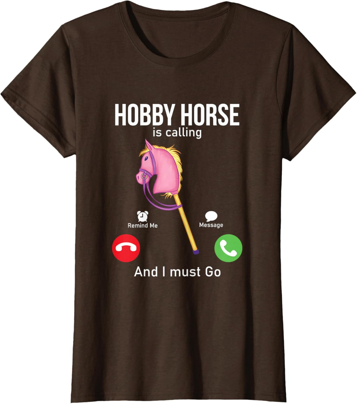 Funny Hobby Horsing Gifts For Hobby Horse Riders Unisex-Adult Black Cotton Blend T-Shirt Small Classic Fit Short Sleeve