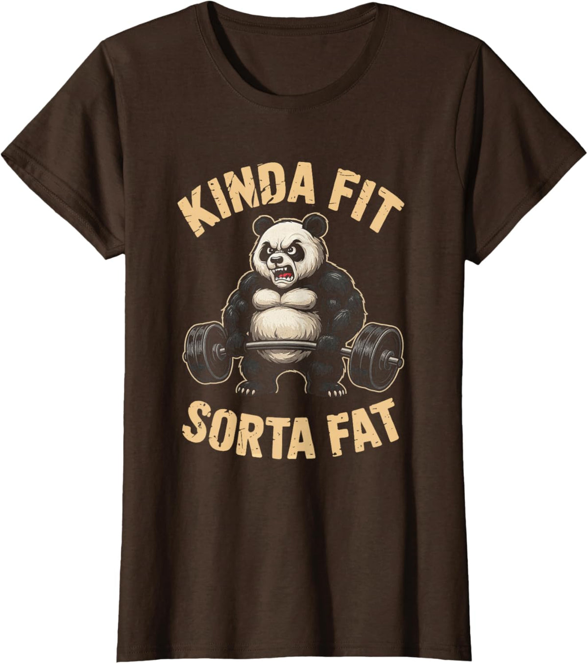 Kinda Fit Sorta Fat Funny Gym Panda Weightlifting Workout