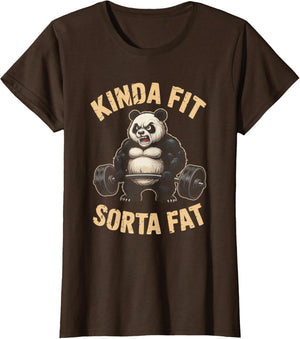 Kinda Fit Sorta Fat Funny Gym Panda Weightlifting Workout