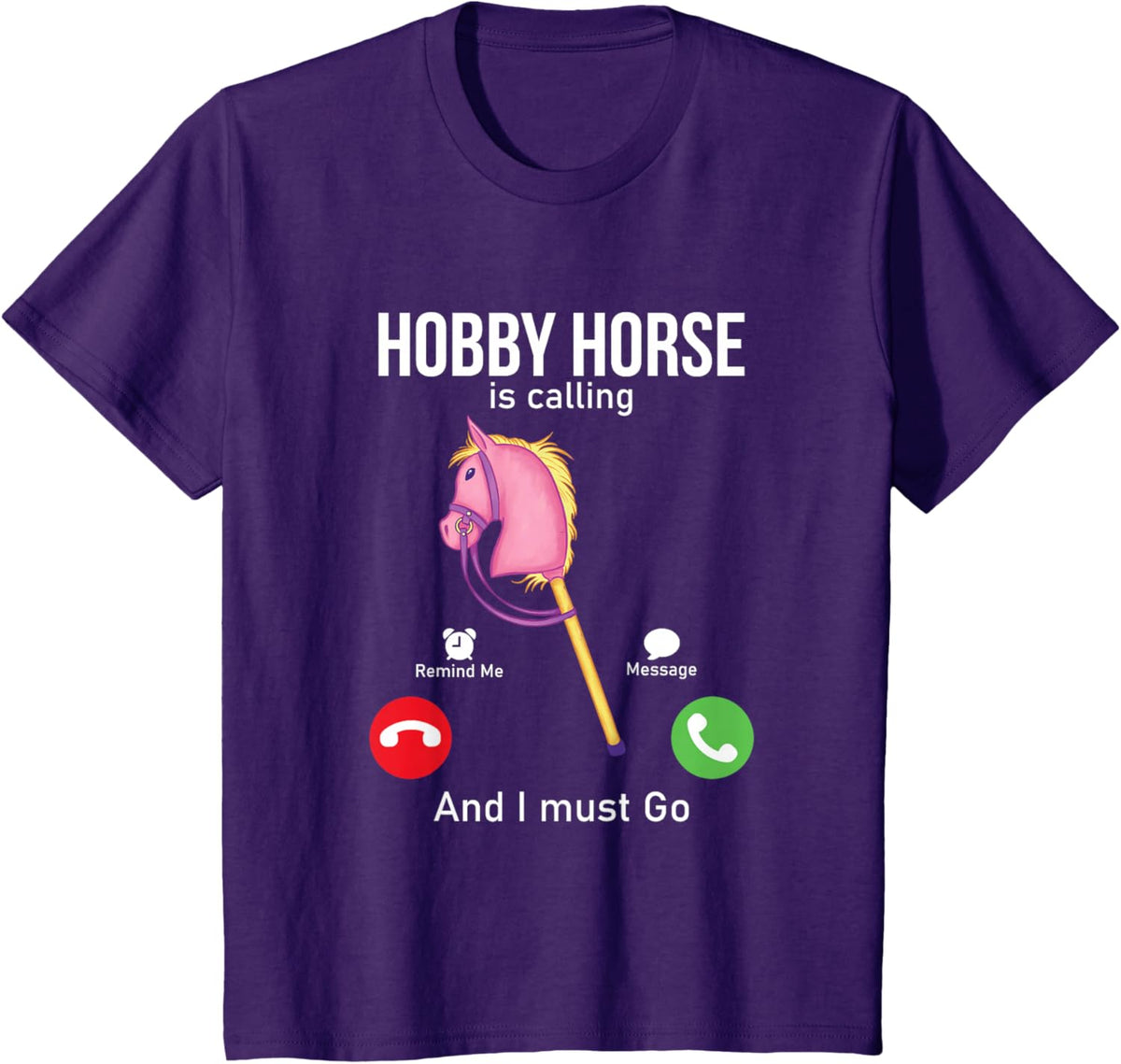 Funny Hobby Horsing Gifts For Hobby Horse Riders Unisex-Adult Black Cotton Blend T-Shirt Small Classic Fit Short Sleeve