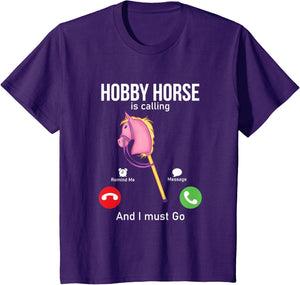 Funny Hobby Horsing Gifts For Hobby Horse Riders Unisex-Adult Black Cotton Blend T-Shirt Small Classic Fit Short Sleeve
