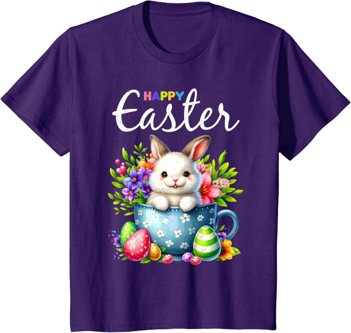 Bunny Egg Hunt Happy Easter Cute Spring Christian Holiday