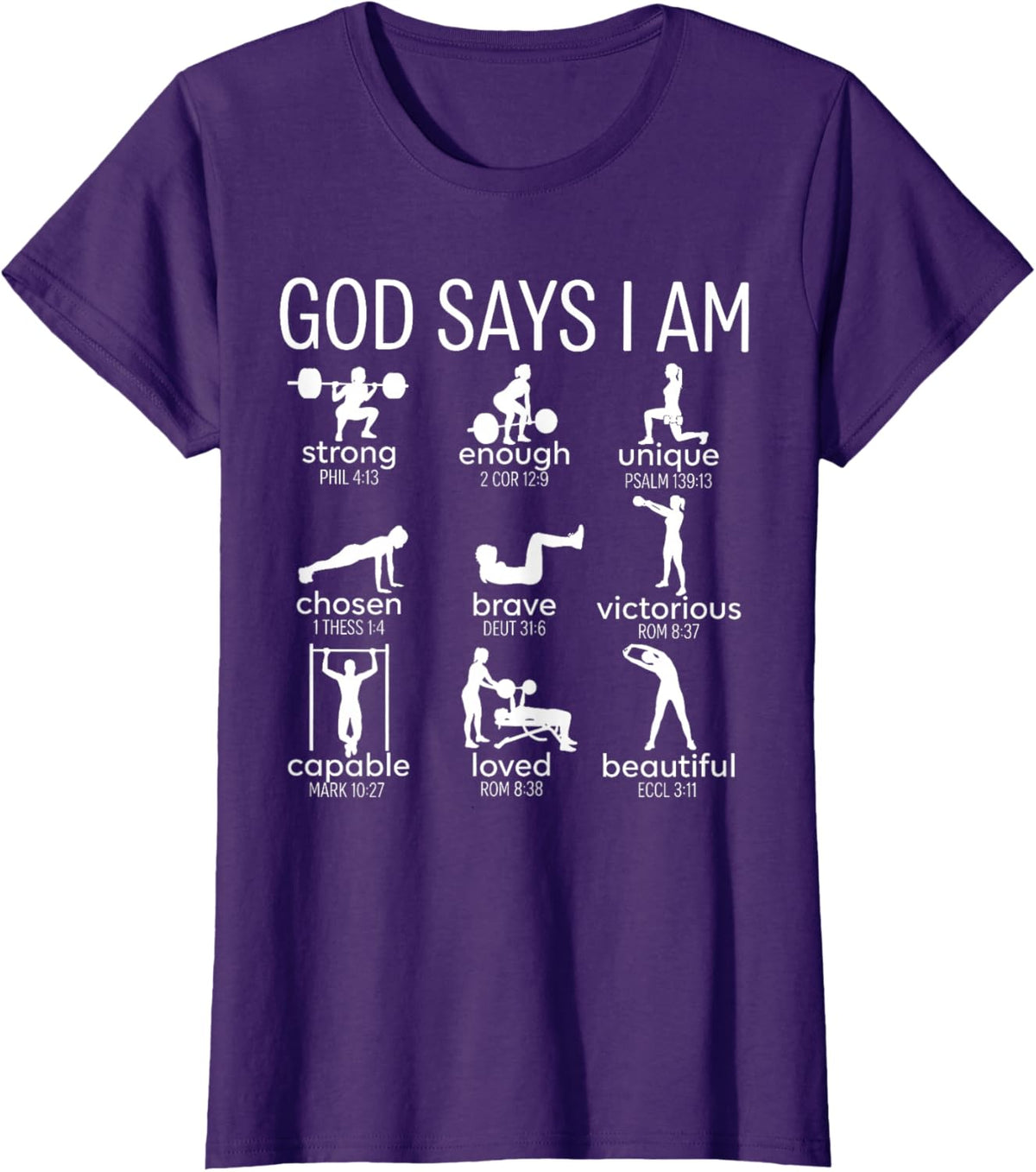 God Says I Am Christian Workout Gym Women Men