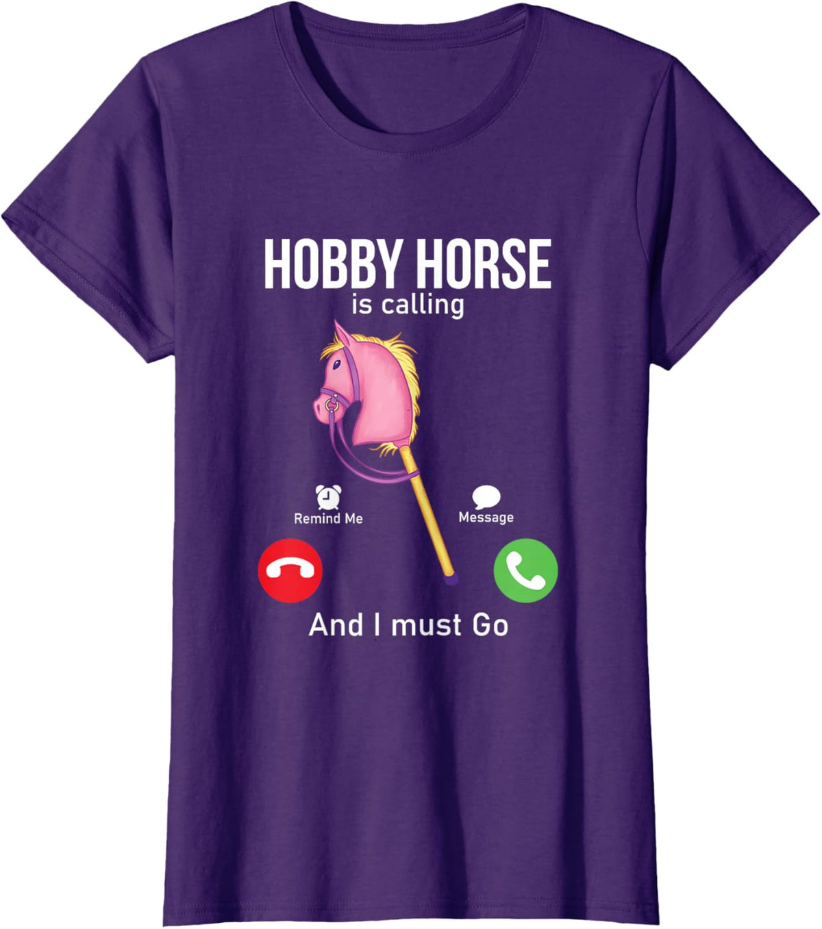 Funny Hobby Horsing Gifts For Hobby Horse Riders Unisex-Adult Black Cotton Blend T-Shirt Small Classic Fit Short Sleeve