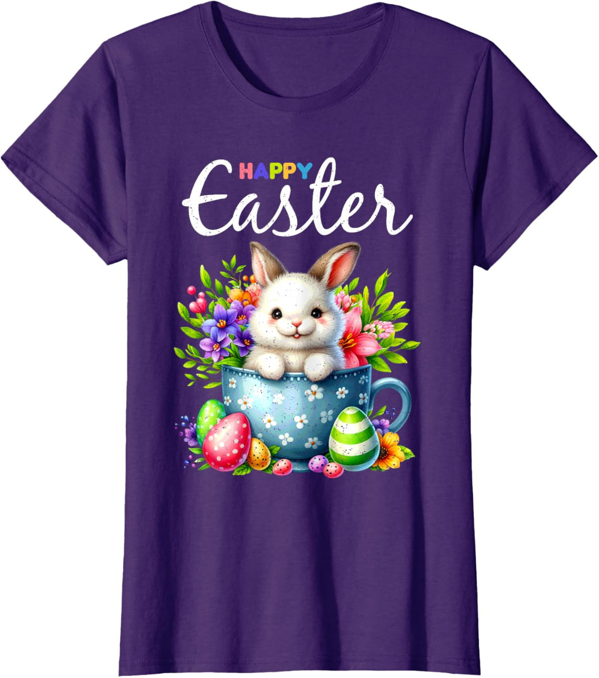 Bunny Egg Hunt Happy Easter Cute Spring Christian Holiday