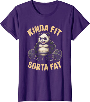 Kinda Fit Sorta Fat Funny Gym Panda Weightlifting Workout