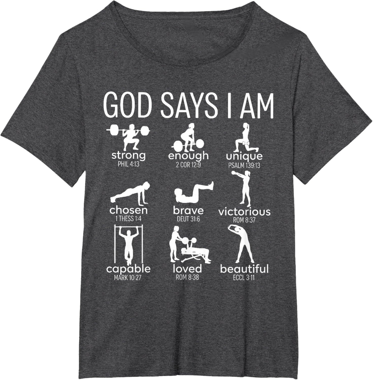 God Says I Am Christian Workout Gym Women Men