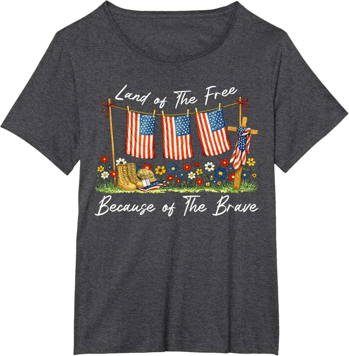 Land of The Free Because of The Brave Memorial Day Veteran