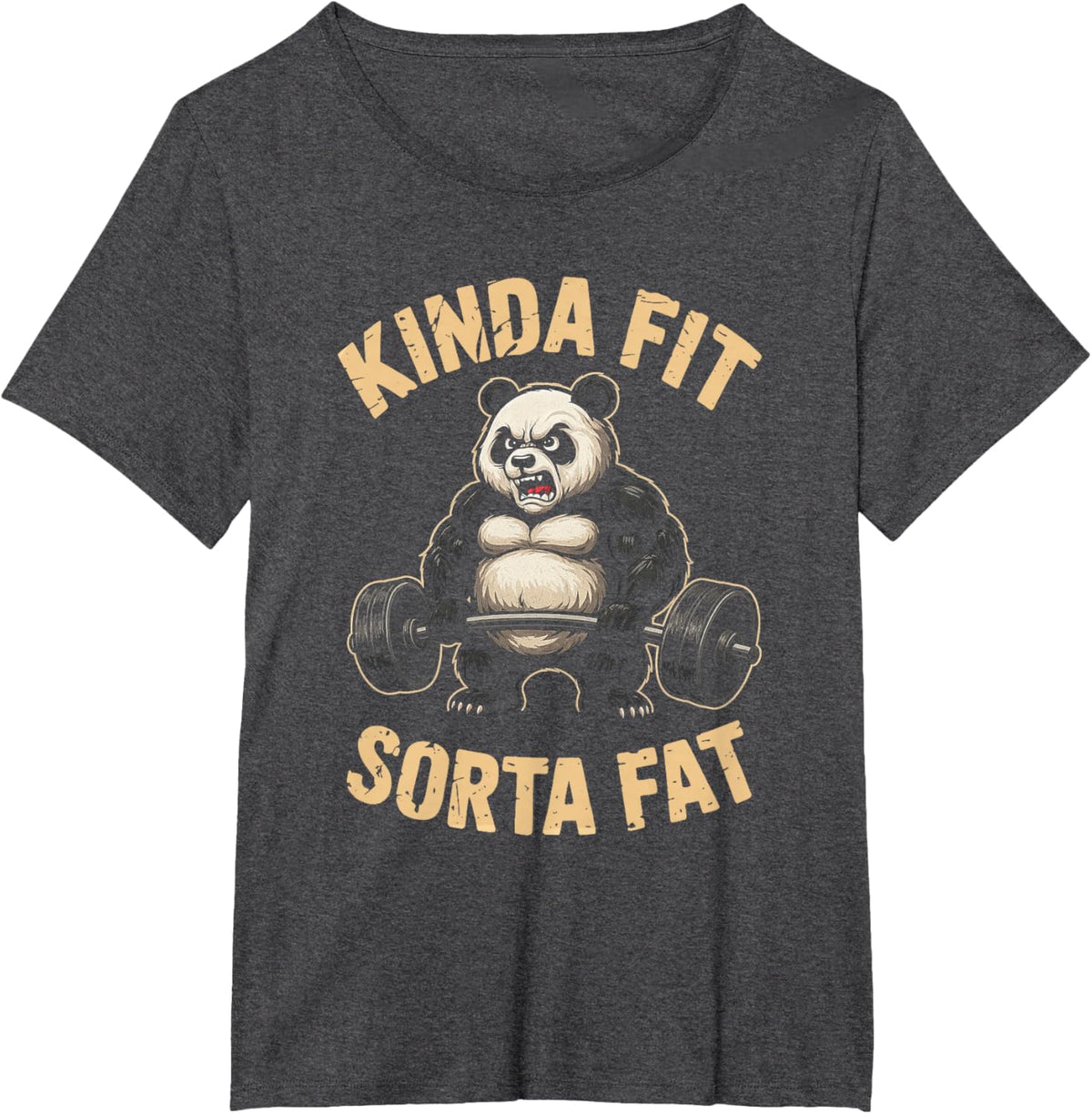 Kinda Fit Sorta Fat Funny Gym Panda Weightlifting Workout