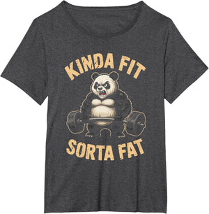Kinda Fit Sorta Fat Funny Gym Panda Weightlifting Workout
