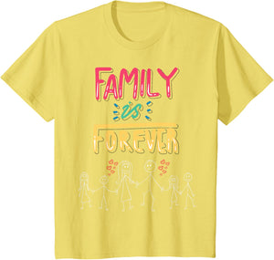 Family Is Forever - Stick Figure Design for Togetherness
