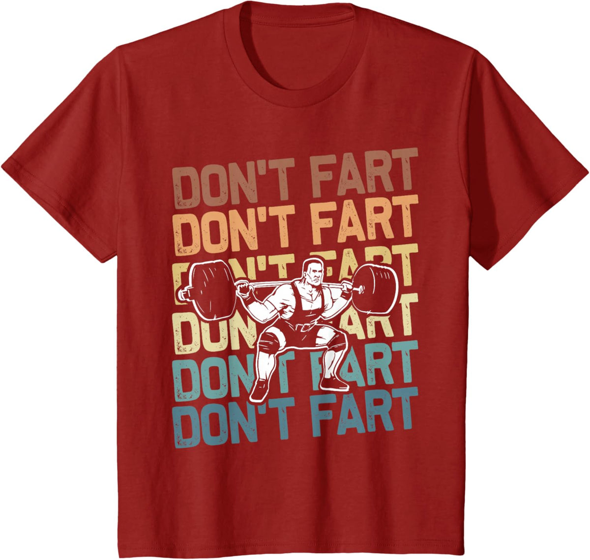Funny Wieghtlifting Apparel for Men Women Don't Fart Lifting Weights Weightlifting Gym Fitness Workout T-Shirt, Small, Black