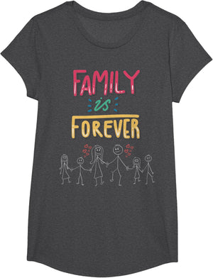 Family Is Forever - Stick Figure Design for Togetherness