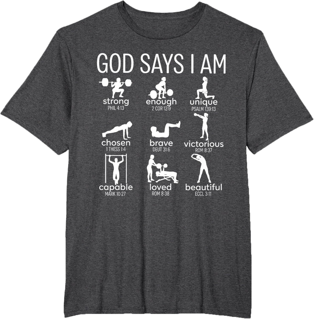 God Says I Am Christian Workout Gym Women Men