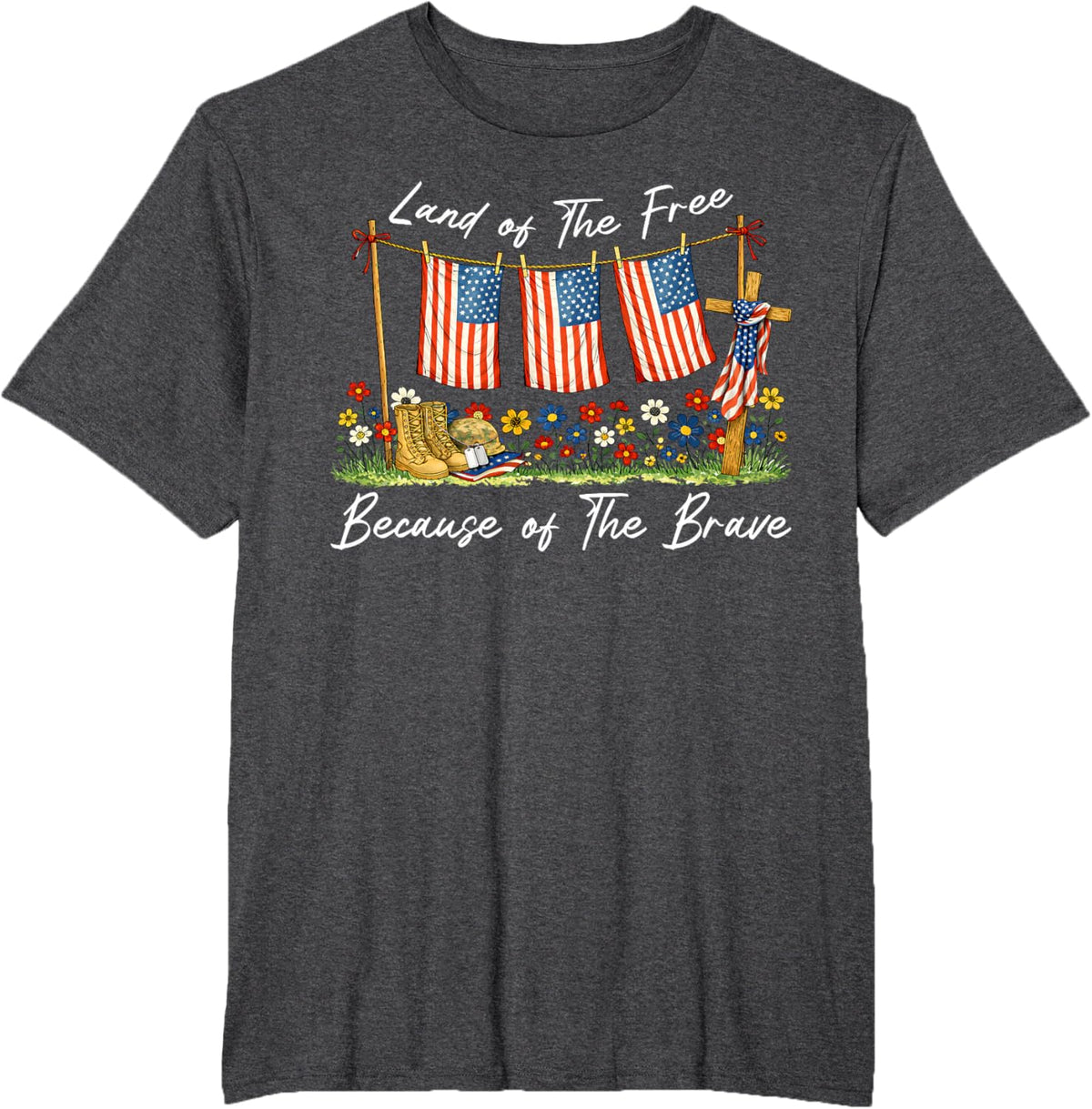 Land of The Free Because of The Brave Memorial Day Veteran