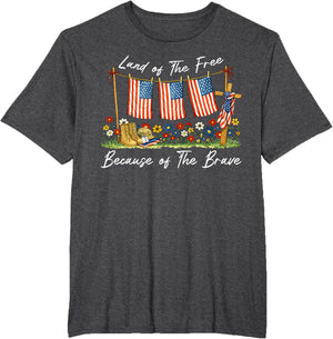 Land of The Free Because of The Brave Memorial Day Veteran