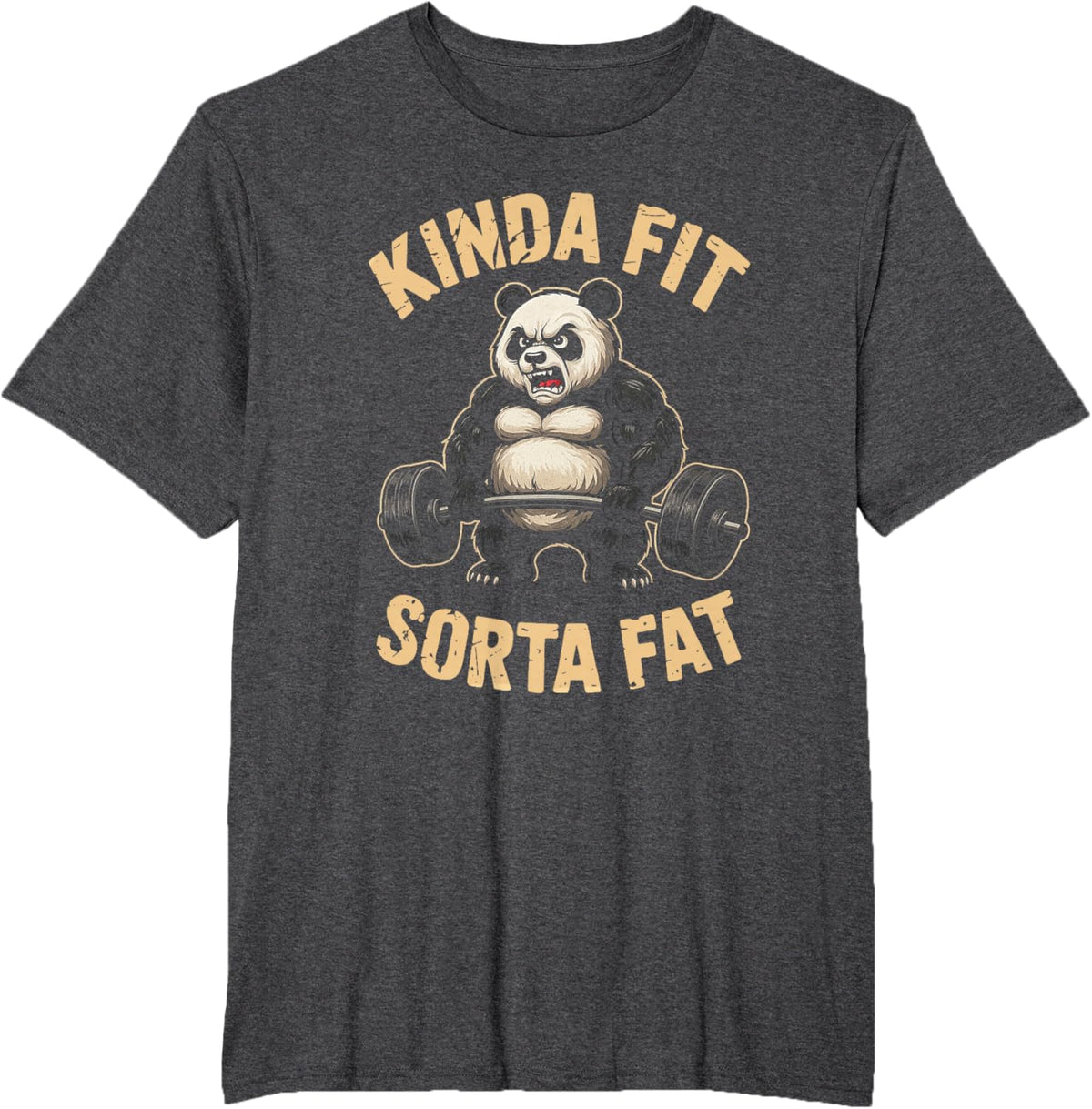 Kinda Fit Sorta Fat Funny Gym Panda Weightlifting Workout