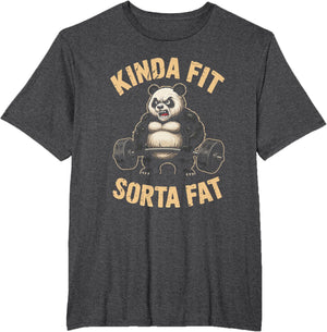 Kinda Fit Sorta Fat Funny Gym Panda Weightlifting Workout