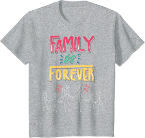 Family Is Forever - Stick Figure Design for Togetherness