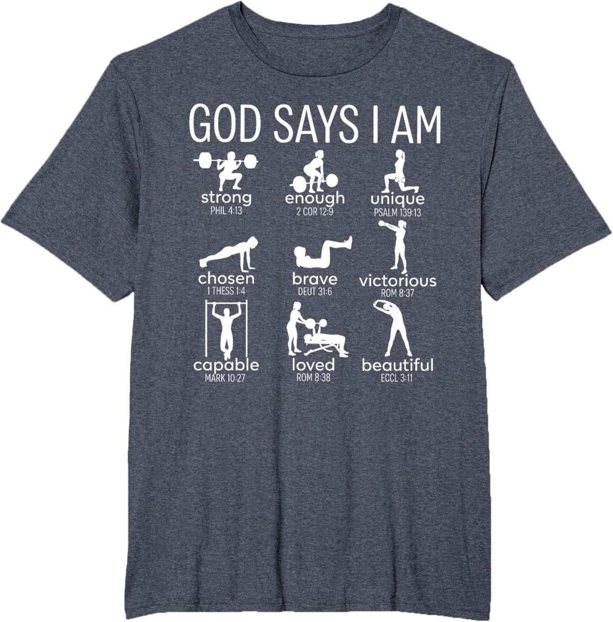 God Says I Am Christian Workout Gym Women Men