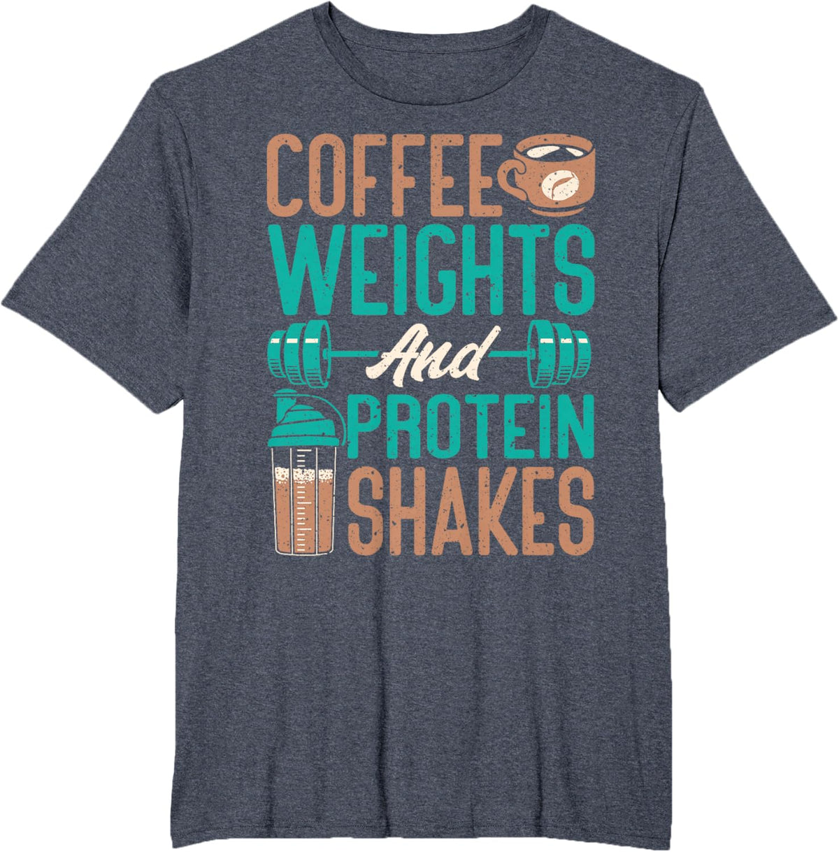 Coffee Weights and Protein Shakes Weightlifting Workout