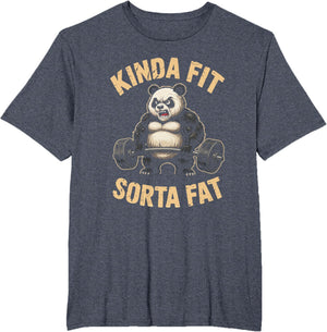 Kinda Fit Sorta Fat Funny Gym Panda Weightlifting Workout